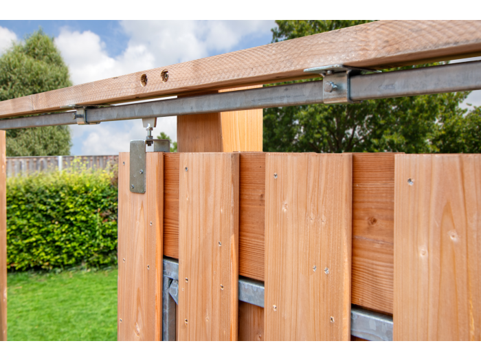 Tuinpoort met schuifdeursysteem 130x195 cm Douglas