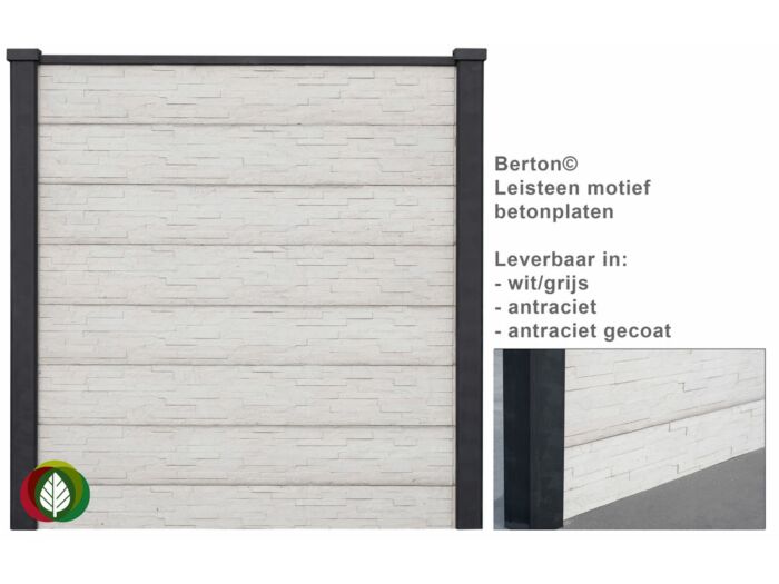 Motiefplaat leisteen antraciet 184 cm