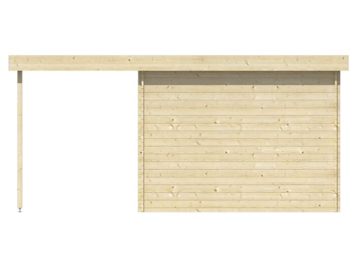 Blokhut Middelmodern 300x200 + luifel 200cm
