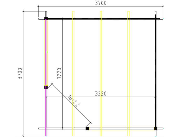 Paviljoen P3556 Interflex 330x330cm