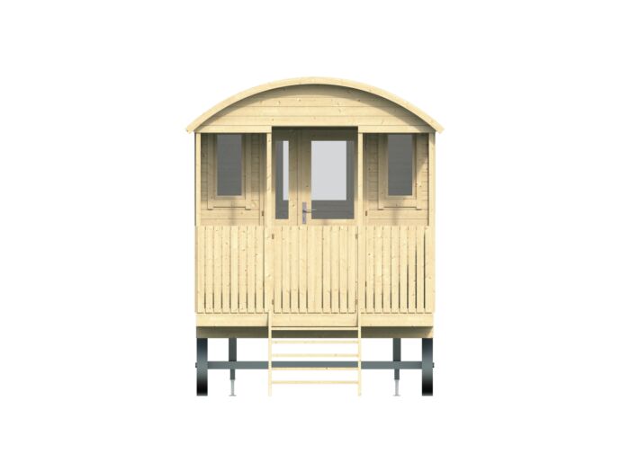 Pipowagen / Zigeunerwagen Paddy met veranda 240 x 480 cm