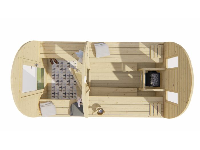 Pod Sauna Tolva 230 x 396 cm Vurenhout