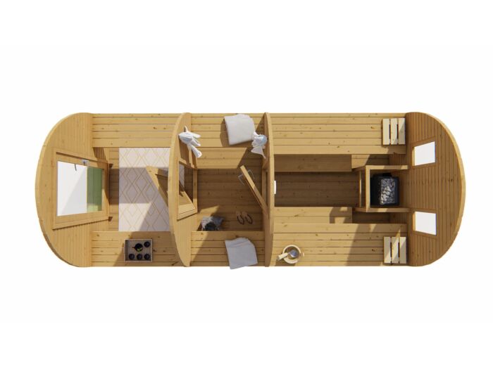 Pod Sauna Tolva 230 x 480 cm Thermowood