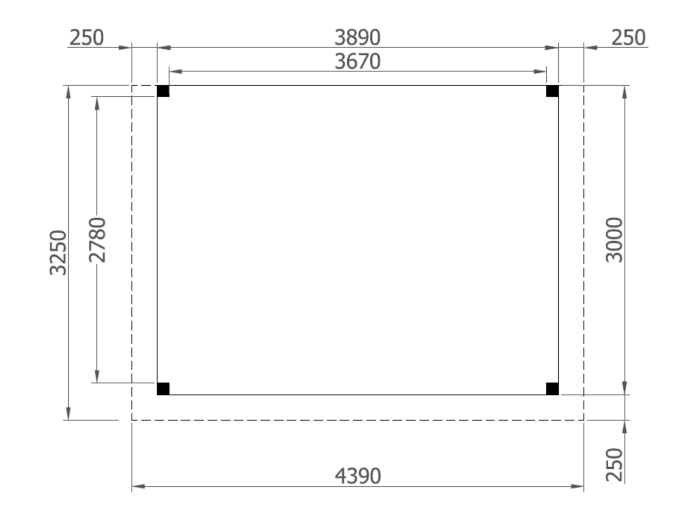 Douglas buitenverblijf Loretto 400x300 cm