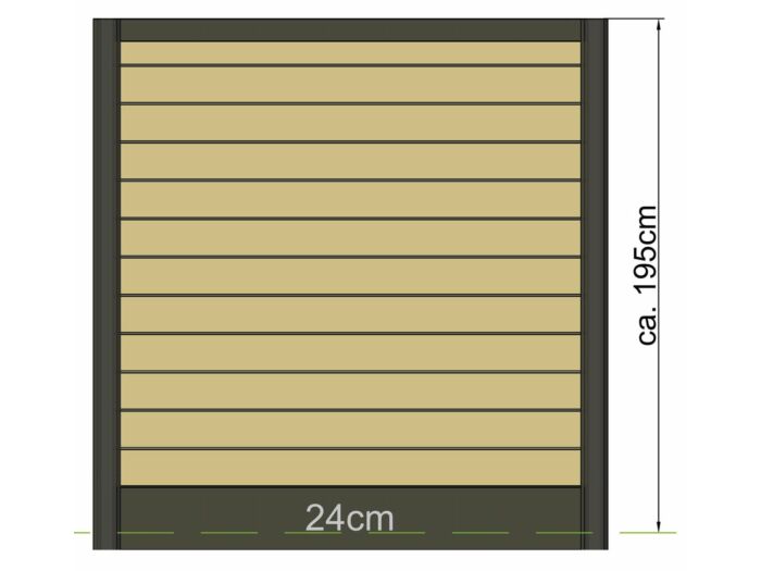 Tussenpaal met kabeldoorvoer antraciet 10x10x272cm hout-betonsysteem Zaan