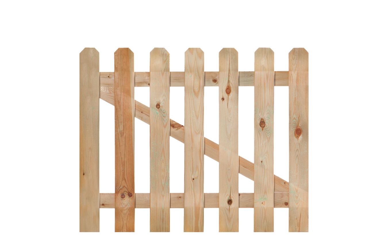 Tuinhekdeur recht geimpregneerd grenen hout 100x100cm 