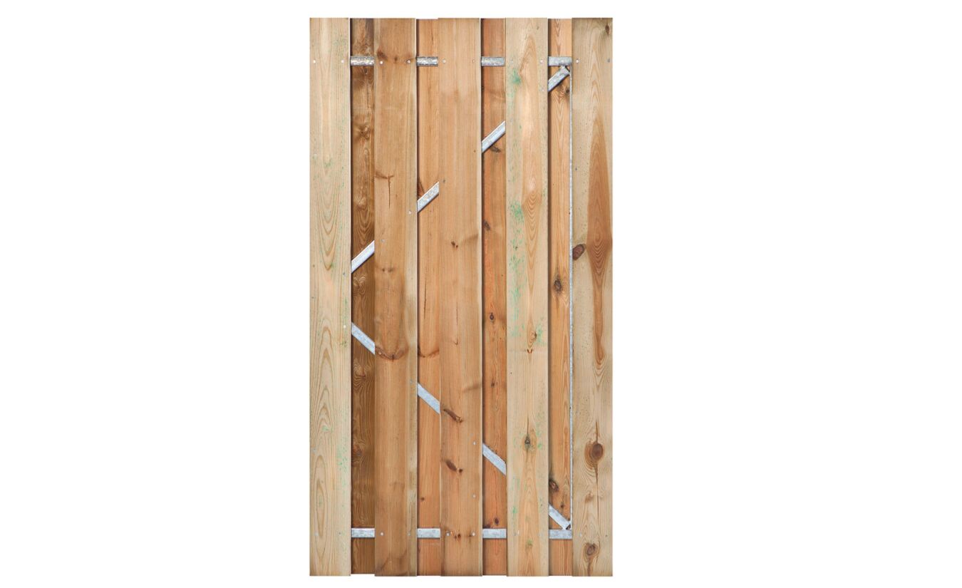 Schuttingdeur Solide geimpregneerd hout in stalen frame 110x180cm 