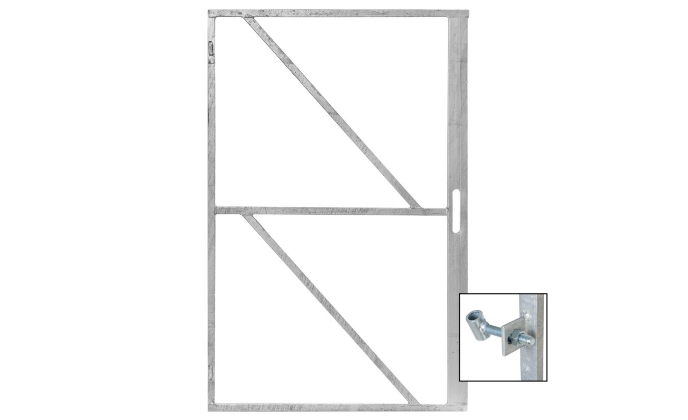 IJzeren deurframe met slotkast 100cm breed en 200cm hoog