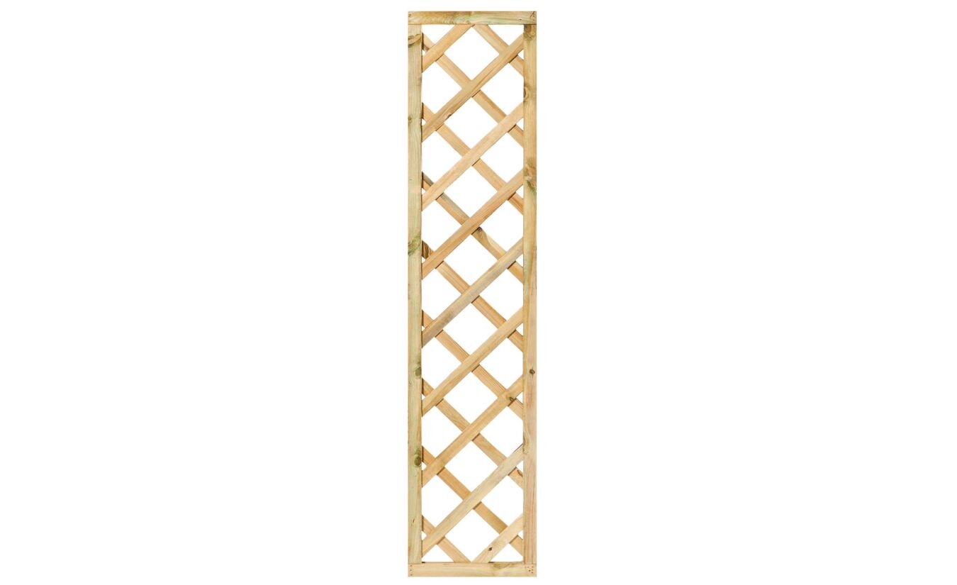 Trellis scherm diagonaal met lijst geimpregneerd hout 180x40cm