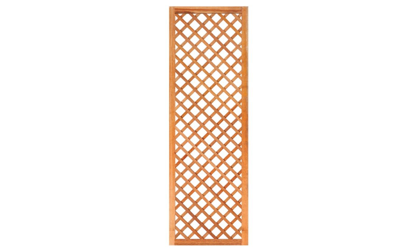 Rechte trellis diagonaal met hardhouten kader 180x60cm