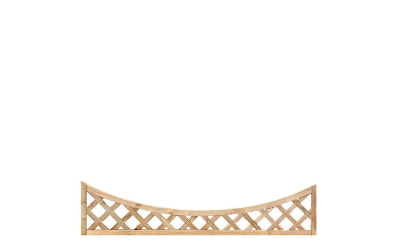 Trellis scherm diagonaal met holle lijst geimpregneerd hout