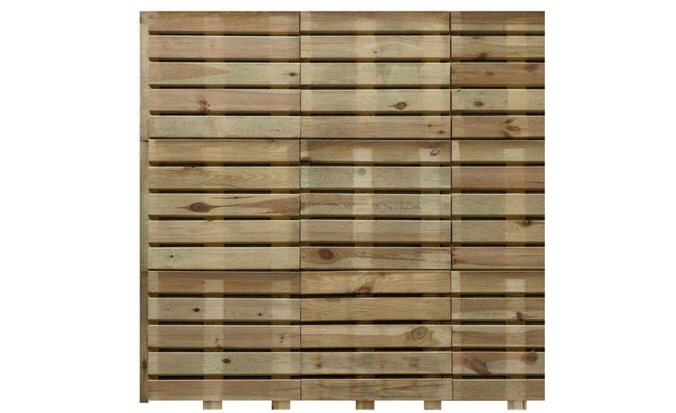 Houten tuintegel recht geimpregneerd hout 50x50cm