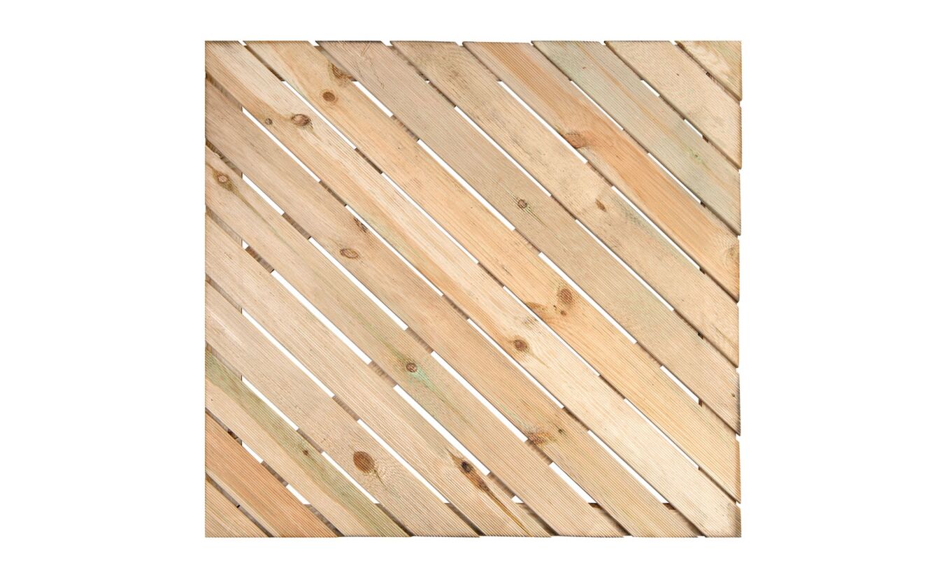 Houten tuintegel Scheveningen geimpregneerd hout 100x100cm
