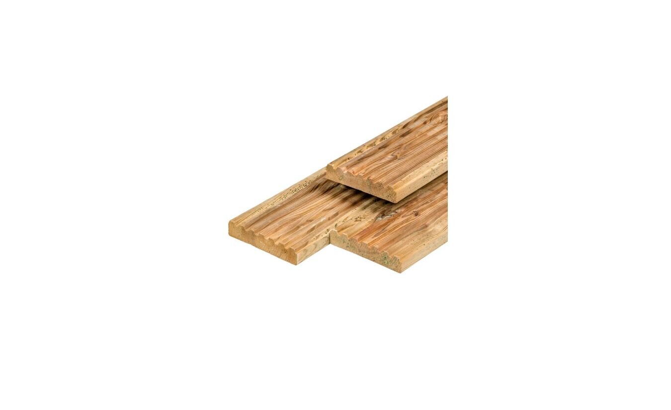 Vlonderplank geimpregneerd grenen geschaafd 2.8x14x400cm