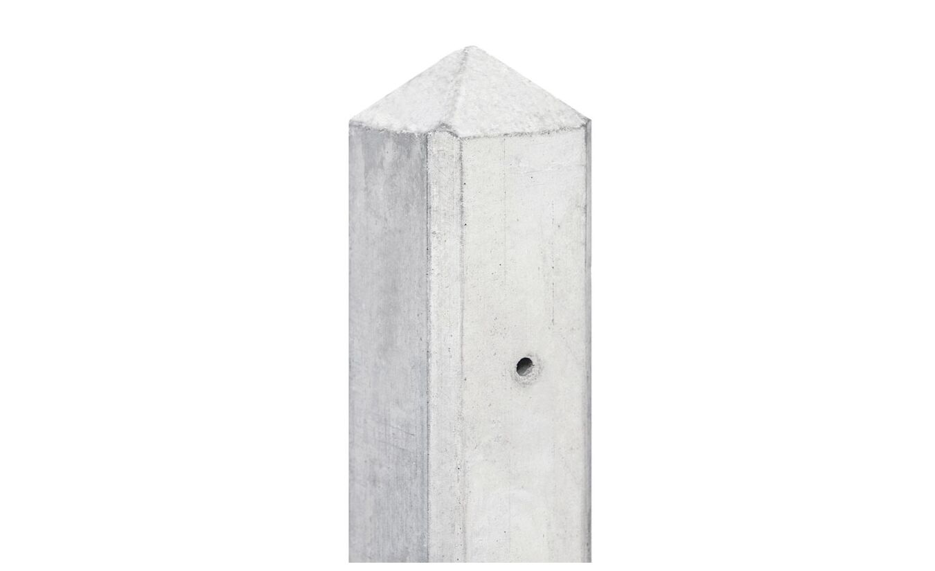 Betonpaal wit / grijs 10x10cm hout-beton systeem IJssel