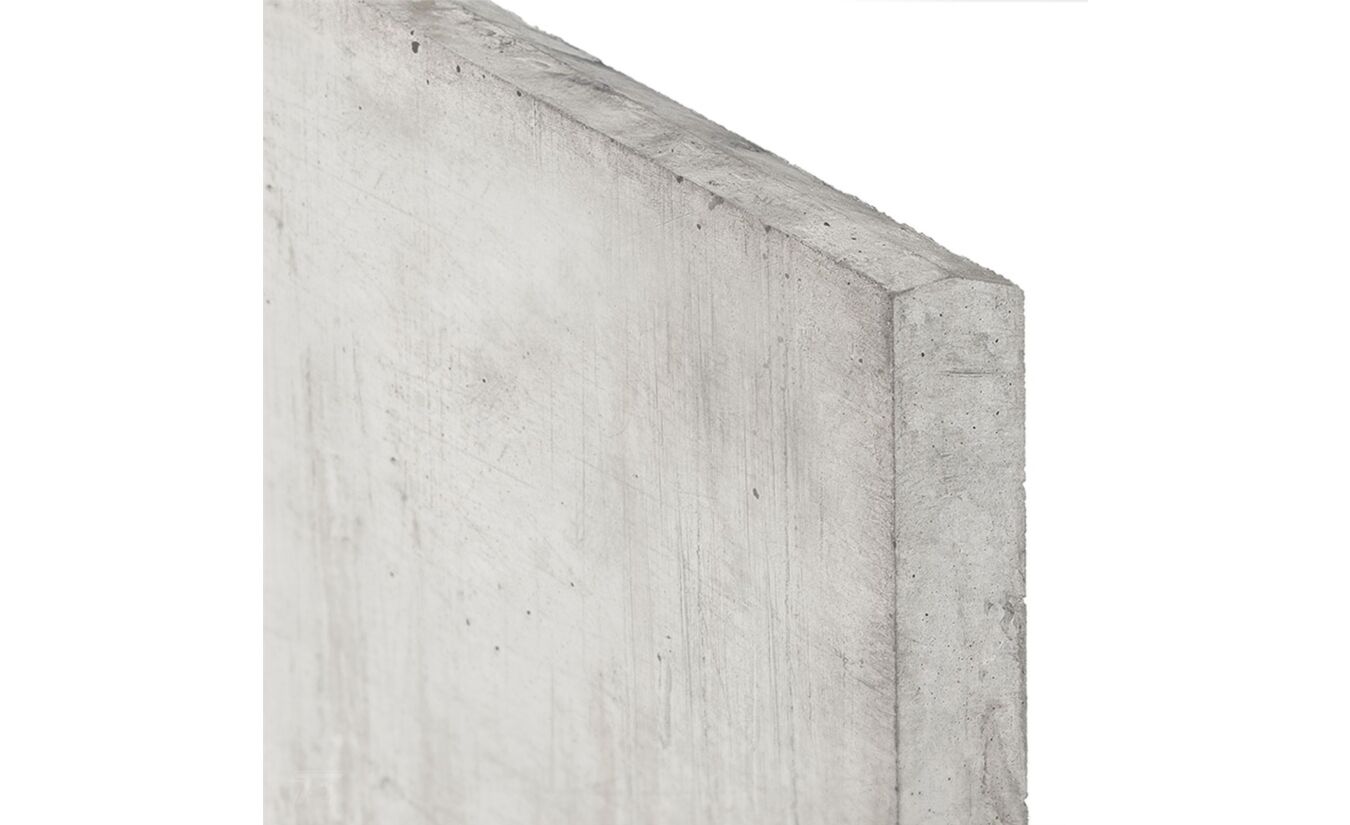 Onderplaat grijs/wit voor hout-betonschutting met sleufpalen 200cm