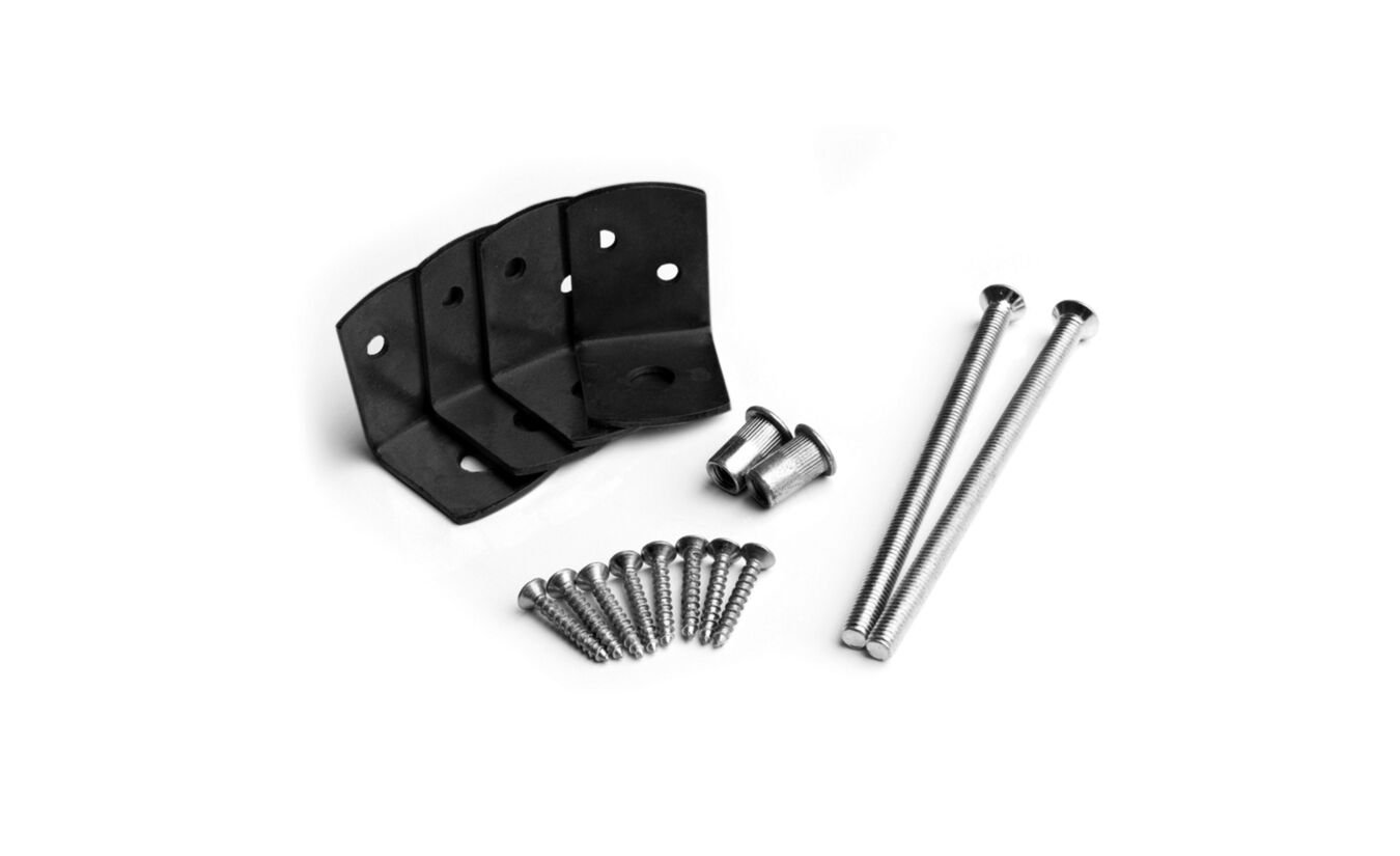Betonpaal bevestigingsset antraciet voor palen 8.5x8.5cm (set 4 stuks)