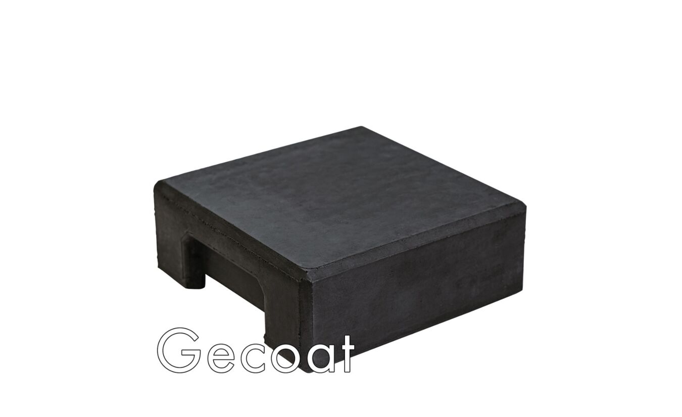 Afdekpet vlak antraciet gecoat voor sleufpaal 200cm