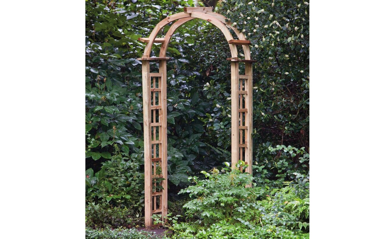 Pergola met boog geimpregneerd grenen hout 120x54x254cm