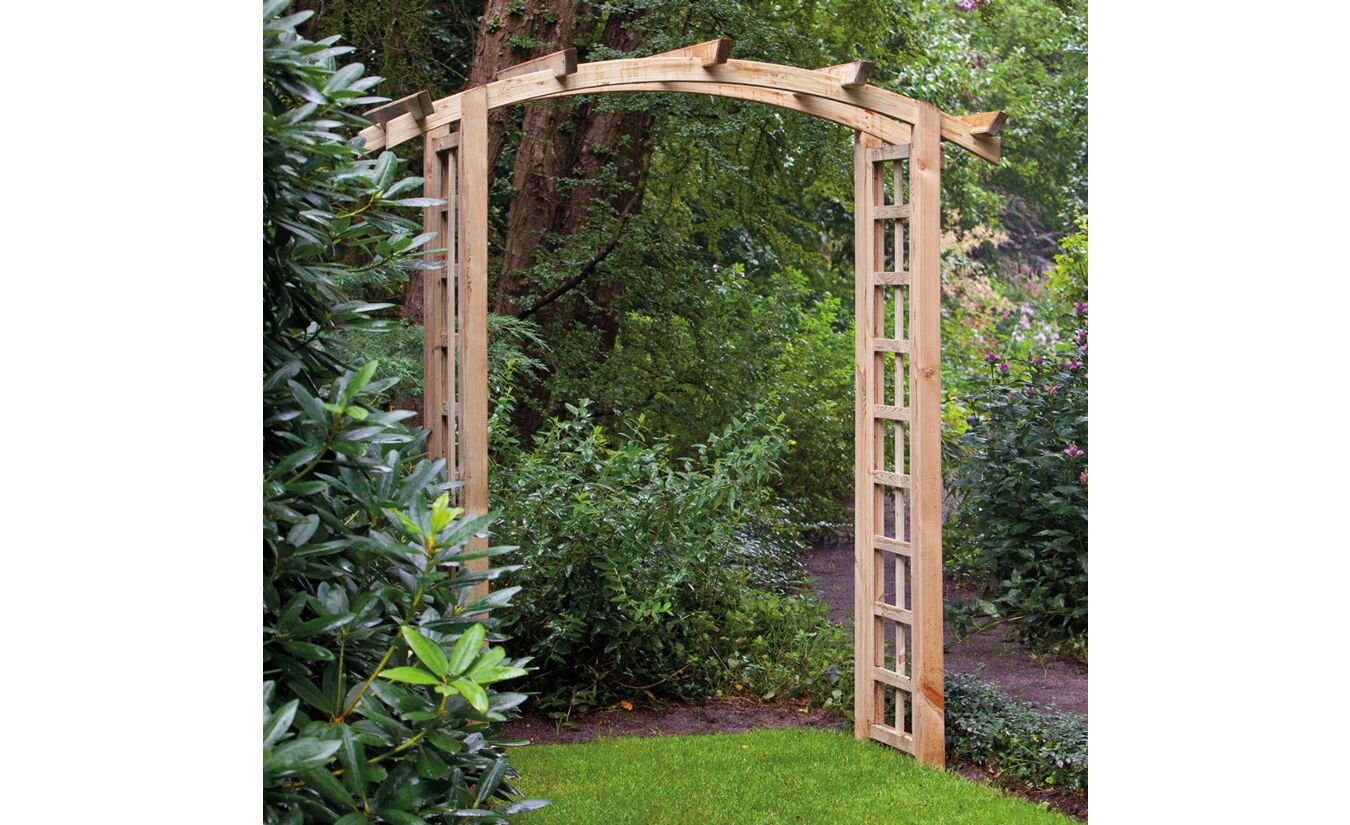 Pergola met boog geimpregneerd grenen hout 120x55x215cm