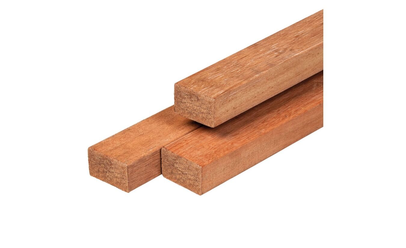 Timmerhout balk hardhout Azobe 4.4x6.8x430cm