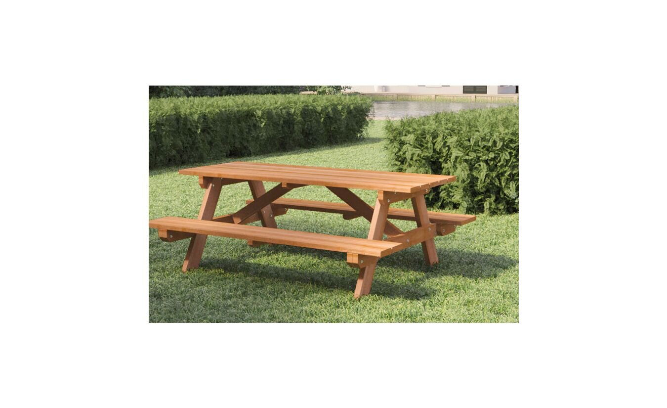 Picknicktafel Business hardhout mahonie 200x160x75cm