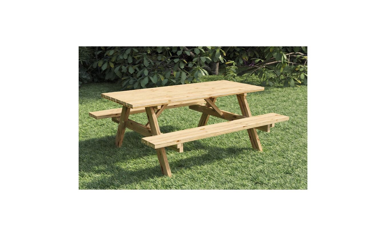 Picknicktafel geïmpregneerd hout 200x155x74cm Extra solide uitvoering