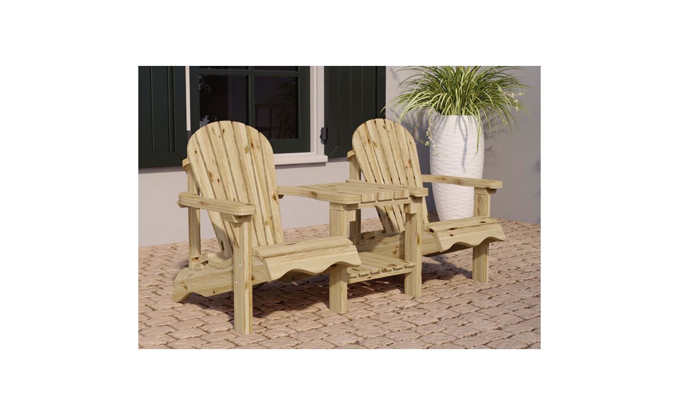 Relax bank Parijs tete-a-tete geimpregneerd 175x90cm