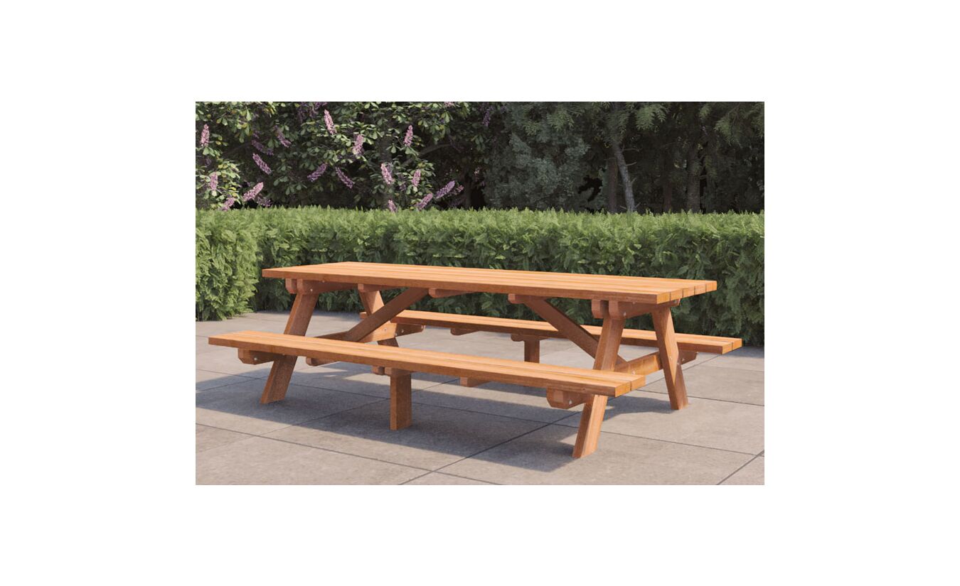 Picknicktafel Giant hardhout mahonie 250x160x75cm