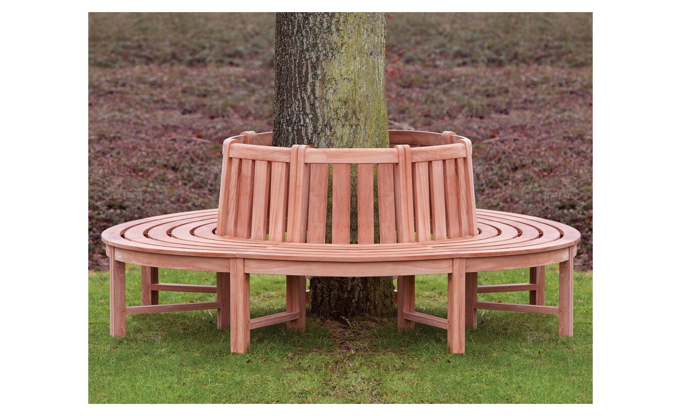 Boombank Teak hardhout met rugleuning 110-220cm