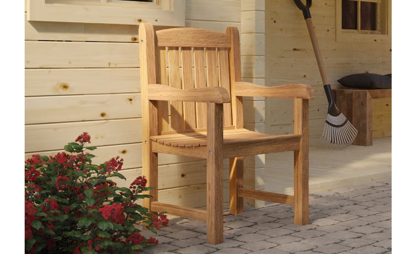 Stoel teak hardhout Birmingham 59x53x93cm