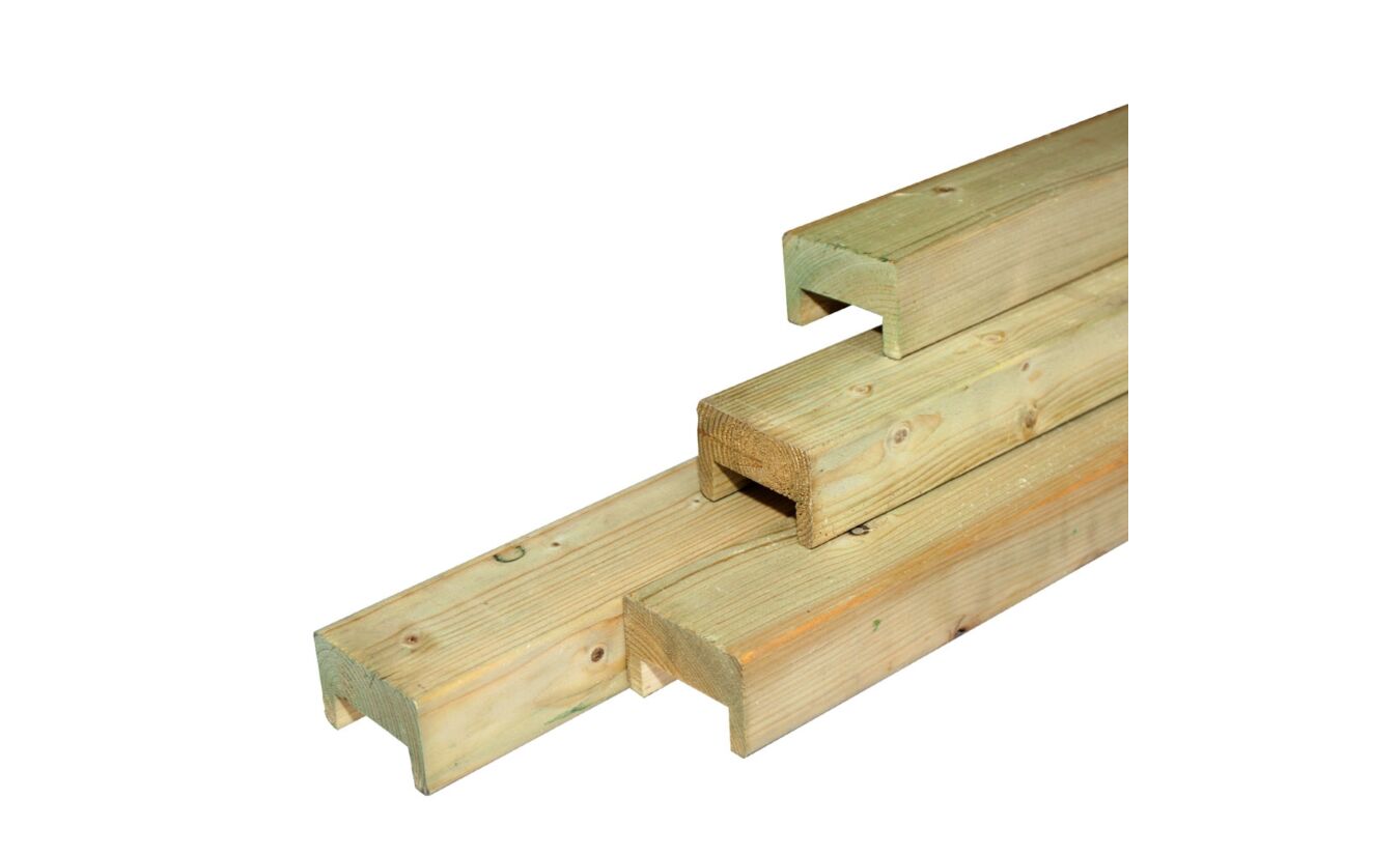  Afdeklat 3-planks vuren geimpregneerd 180cm