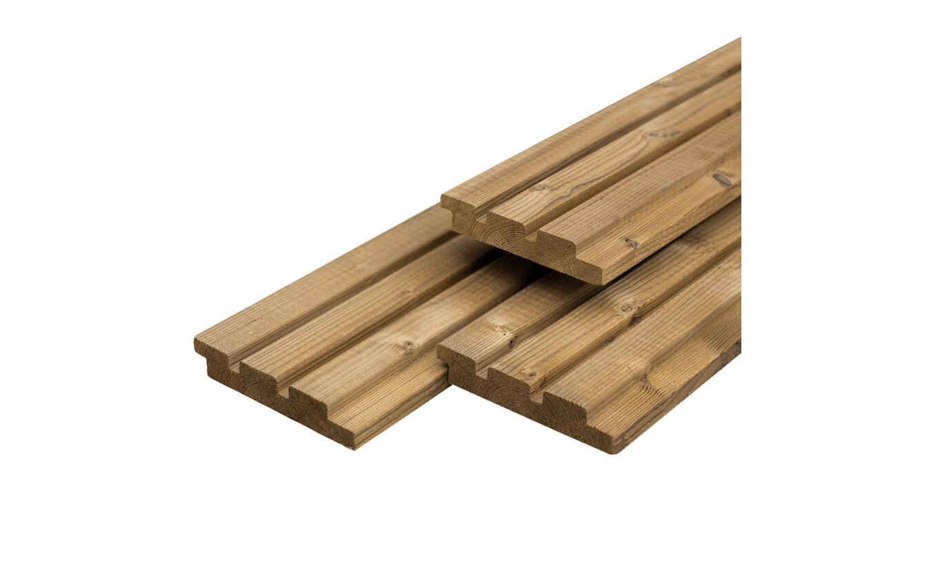 Caldura Wood Triple profiel 2.6x14.0cm gevelbekleding