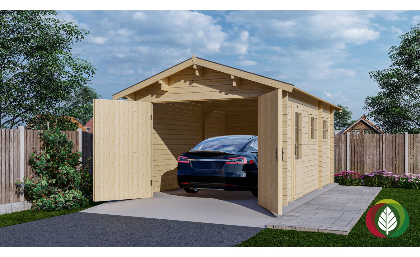 Garage 3755S Interflex 550x375cm met zadeldak