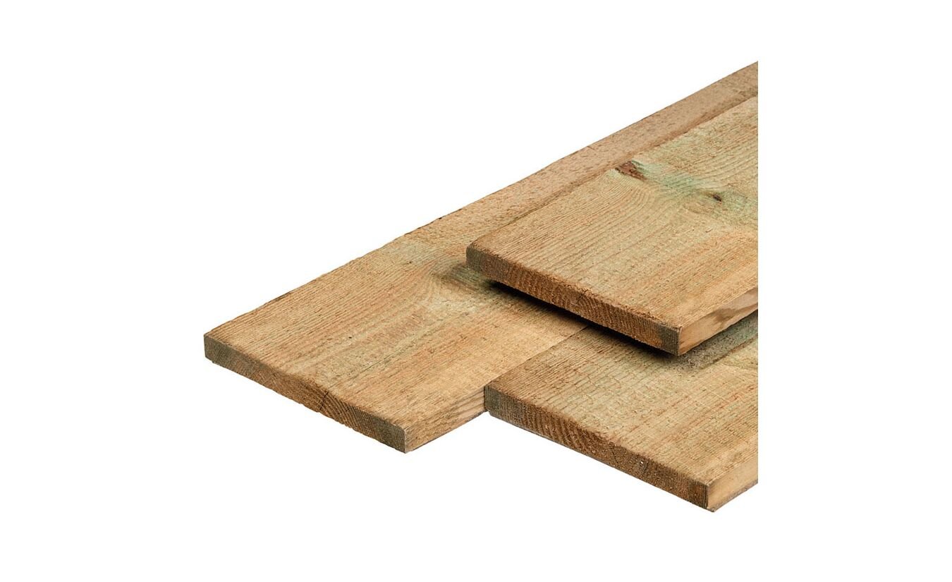 Schutting tuinplank grenen hout geimpregneerd 2x20x400cm