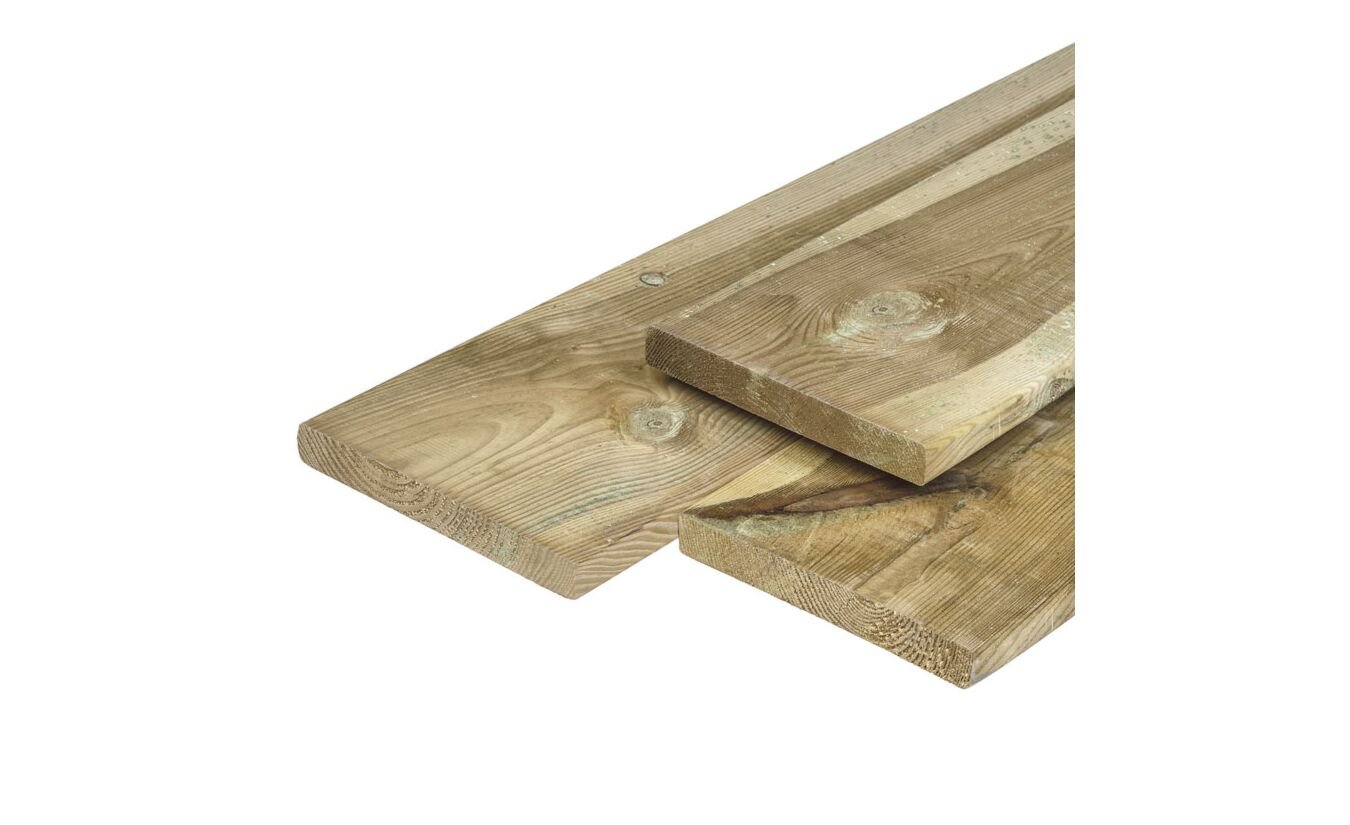 Schutting tuinplank Zweeds vuren hout geimpregneerd 2.8x19.5x510cm