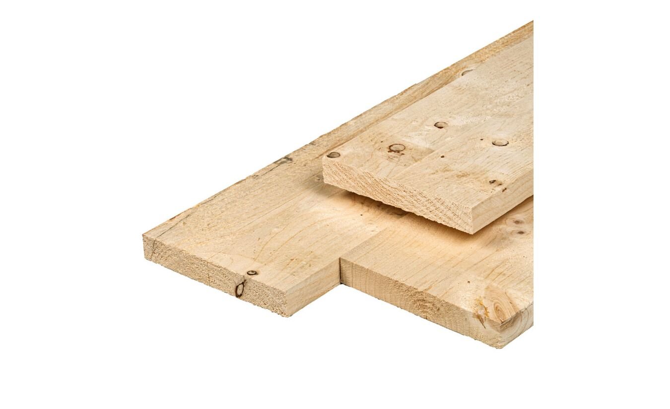Tuinplank onbehandeld schuttingplank 2.9x19x400cm