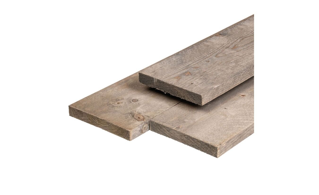 Steigerplank geimpregneerd Oud Grijs 2.9x19x400cm