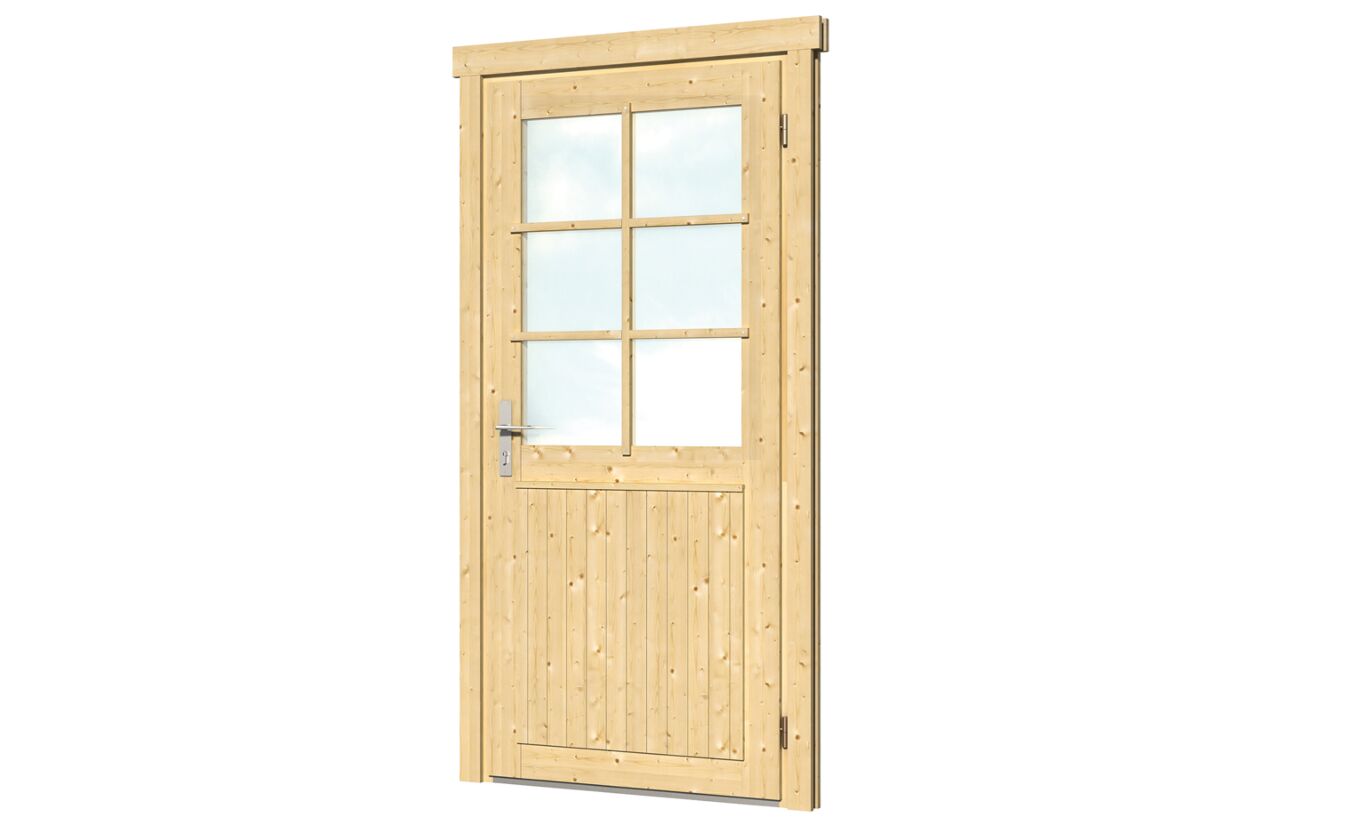 Enkele deur met dubbel glas rechtsdraaiend 99x209cm