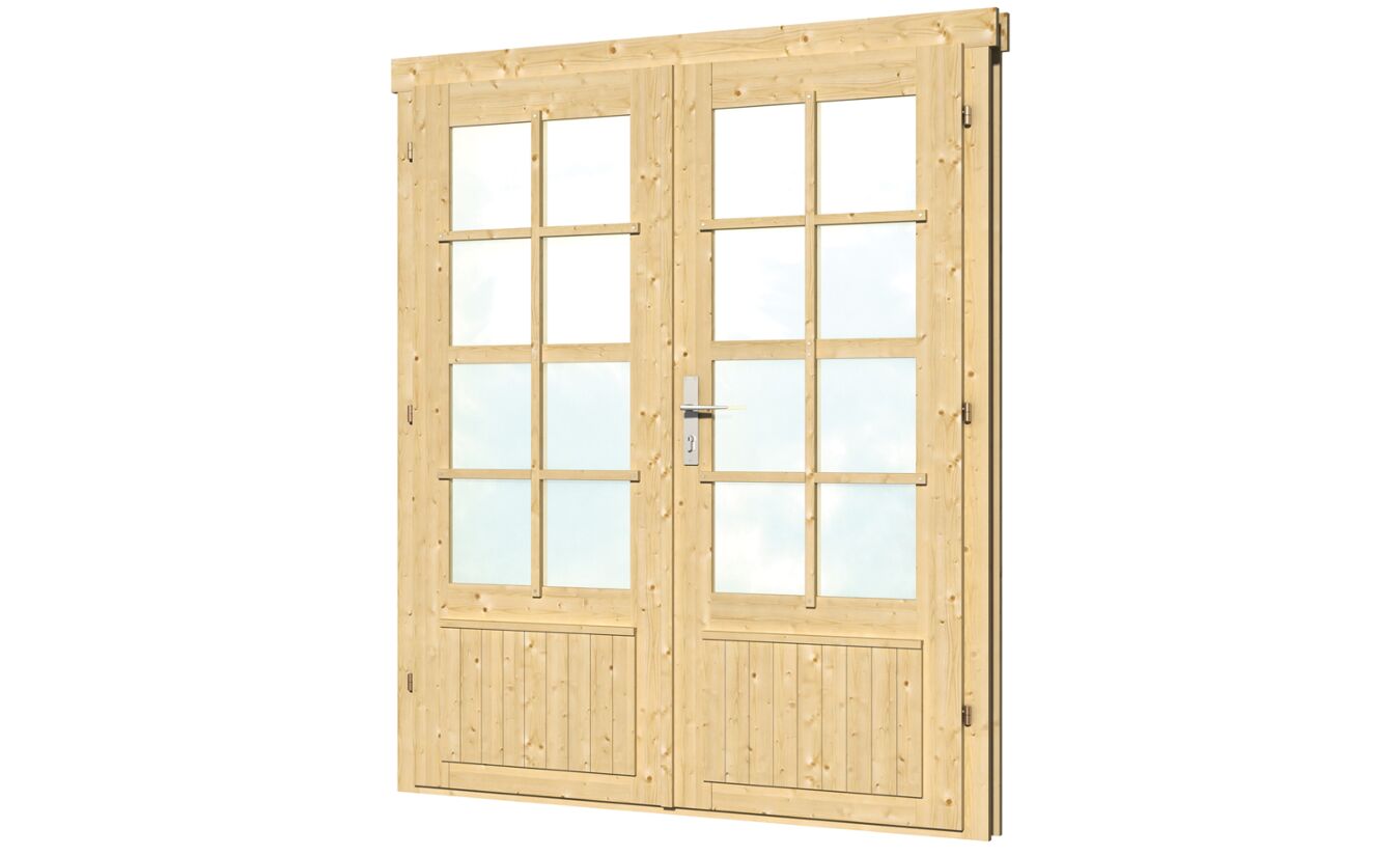 Dubbele deur met glas 159x188cm
