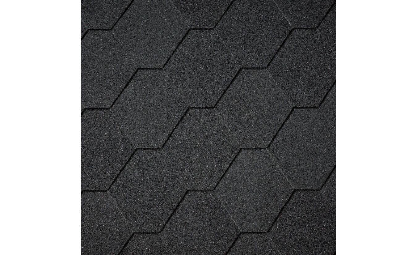 Dakshingles hexagonaal zwart