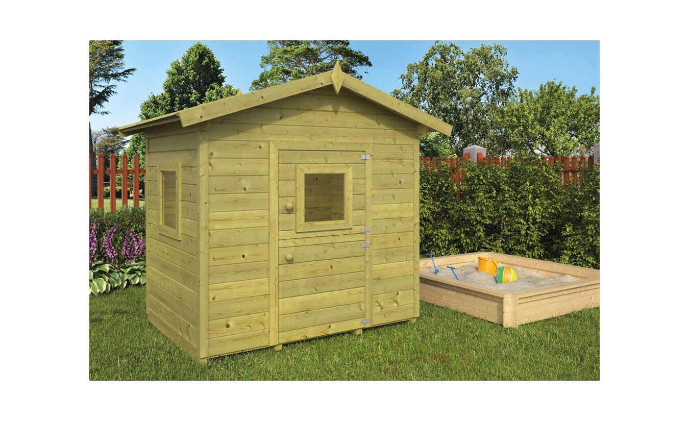 Houten speelhuisje Pippi geimpregneerd B140xD100cm