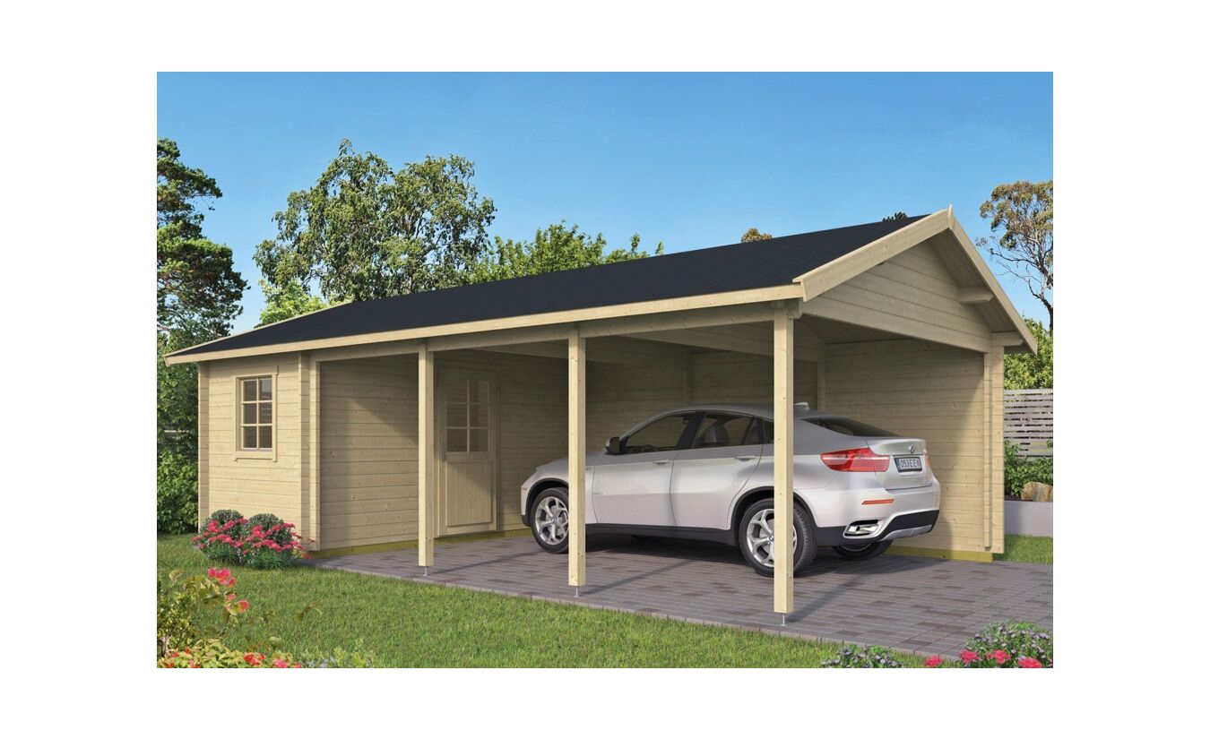 Houten carport berging Ever 770x430cm Tuindeco