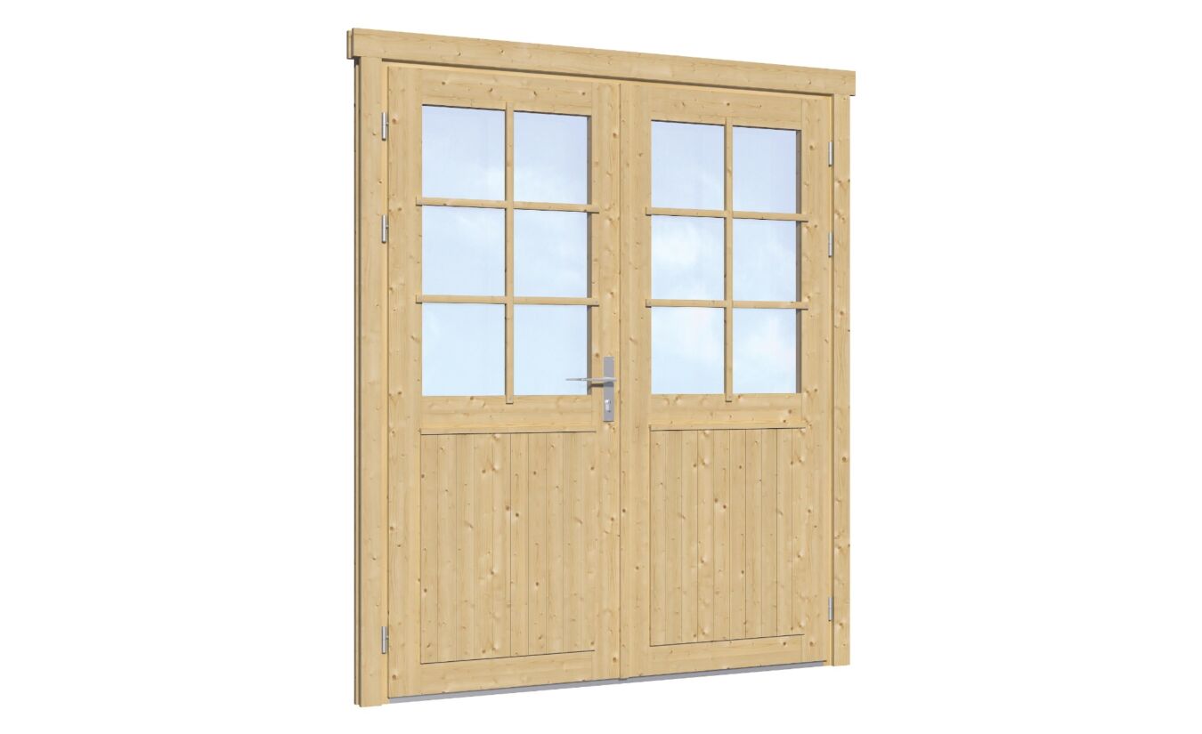 Dubbele deur met glas linksdraaiend 174x209cm