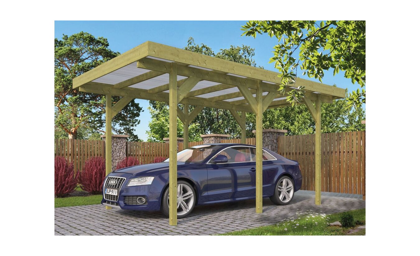 Houten carport enkel 300x500cm