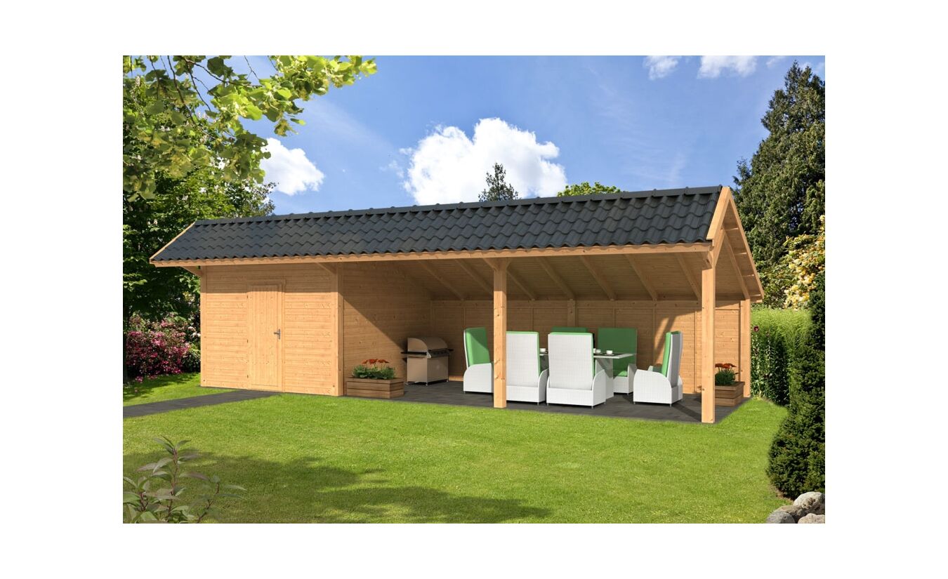 Kapschuur Bergen XL Lariks Douglas 989x452cm type 7 onbehandeld
