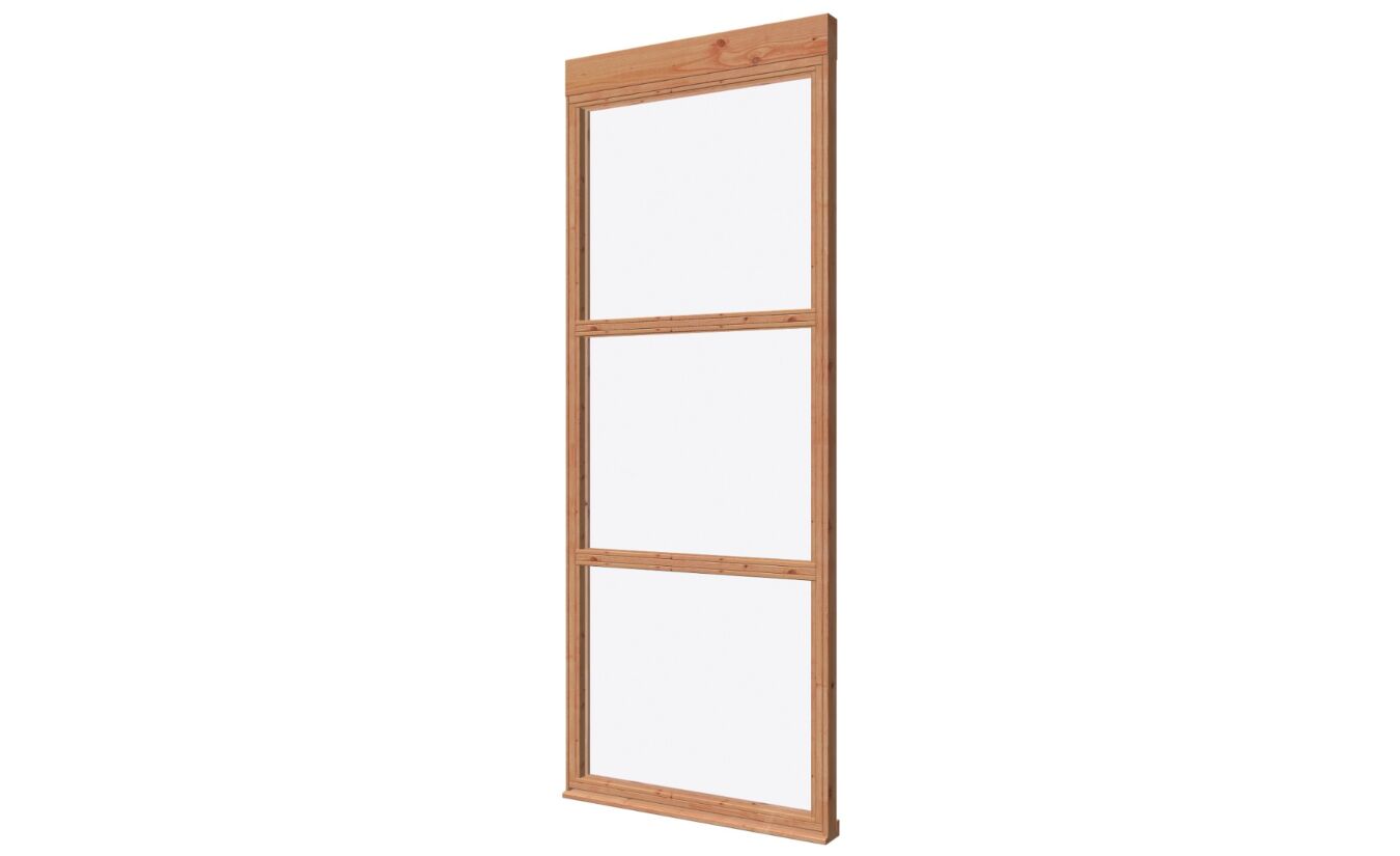 Vaste glaswand De Luxe 89.1x230cm