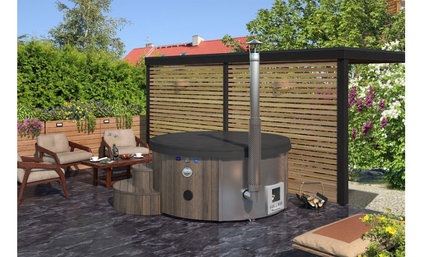 Hottub / Houten Tobbe thermowood de Luxe XL ø220cm