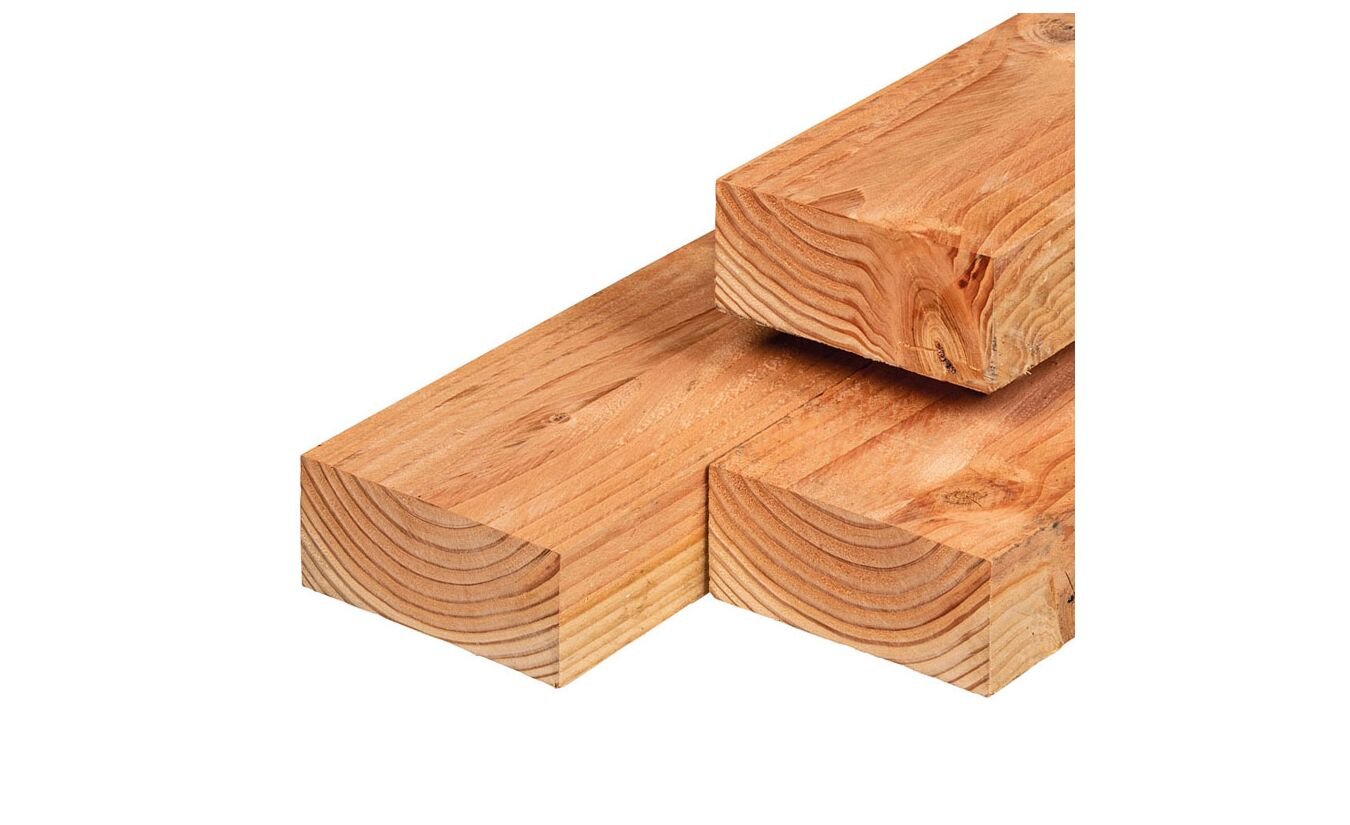 Balk Lariks Douglas timmerhout 10x20cm ongeschaafd