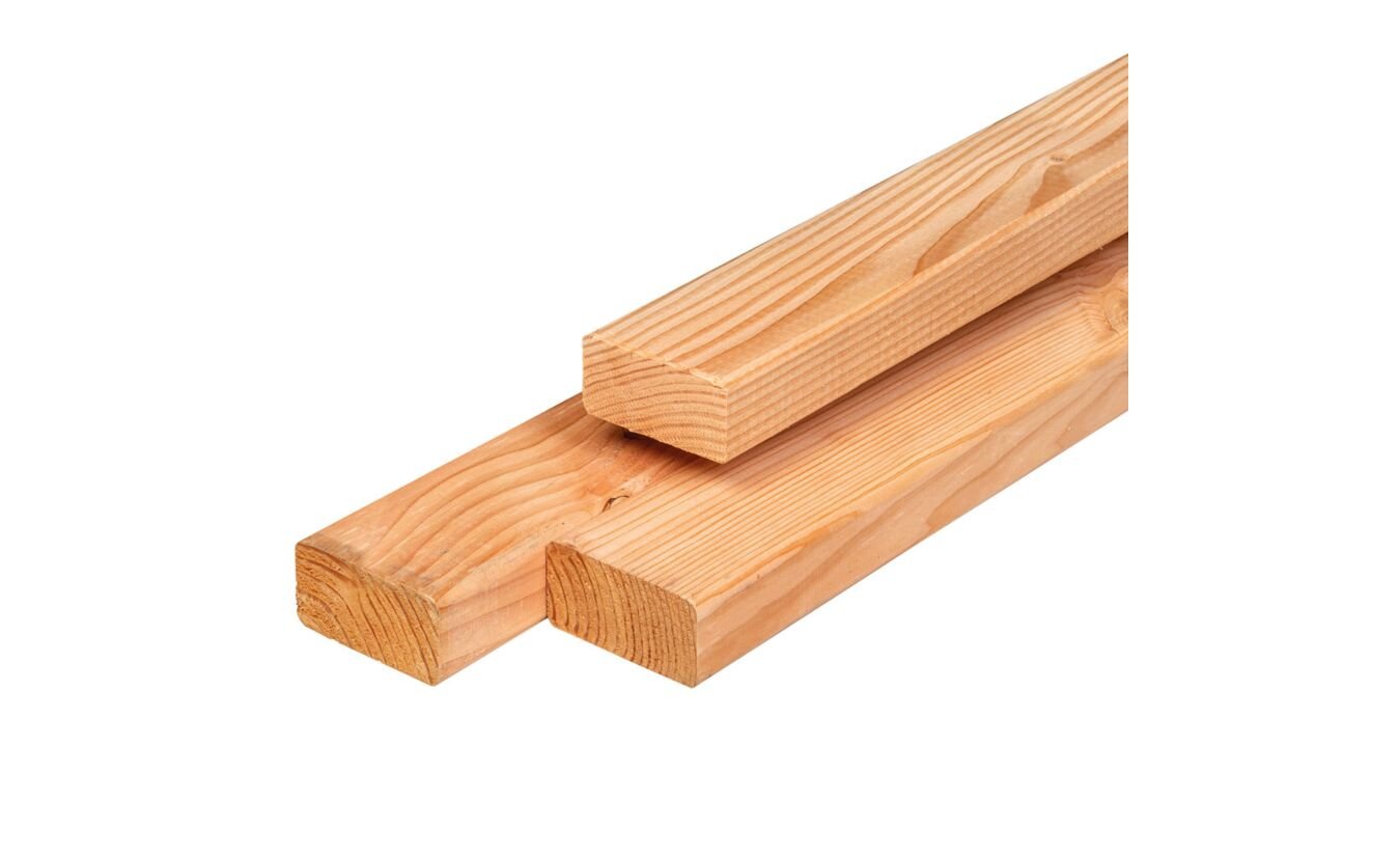 Lariks Douglas constructie balk 2.1x4.5cm ongeschaafd